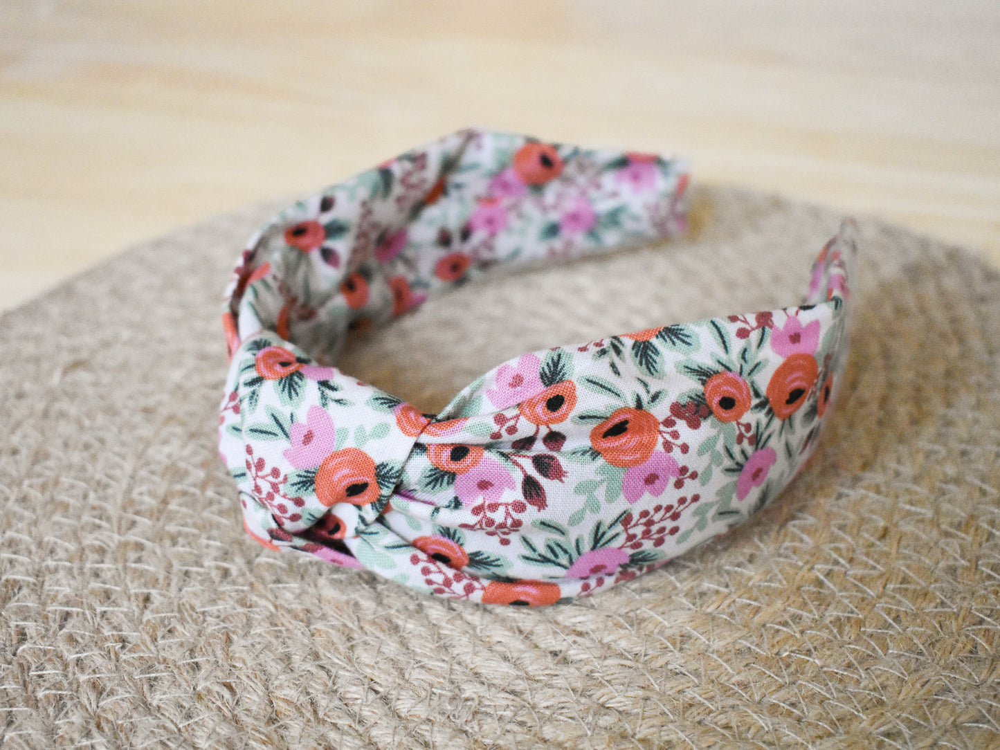 Top knot headband - Rosa in pink