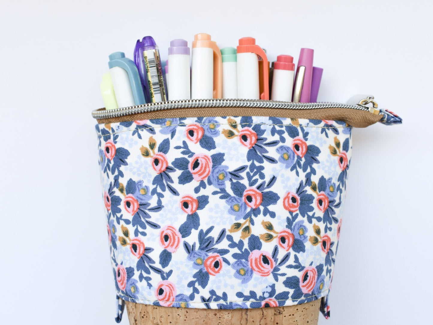 Rosa in Blue Slide pouch - Rifle paper co
